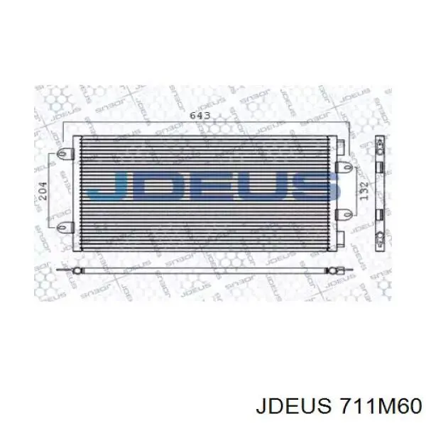 Радиатор кондиционера 711M60 Jdeus