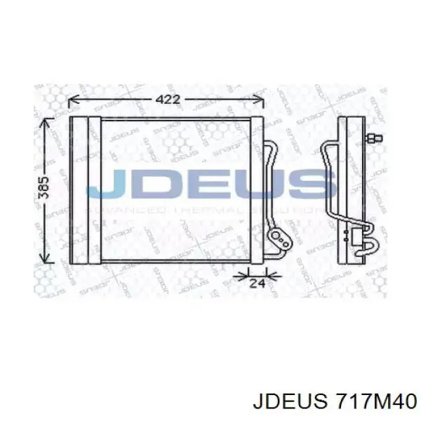 Радиатор кондиционера 717M40 Jdeus
