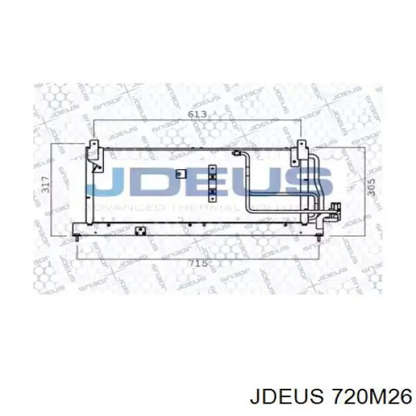 Радиатор кондиционера 720M26 Jdeus