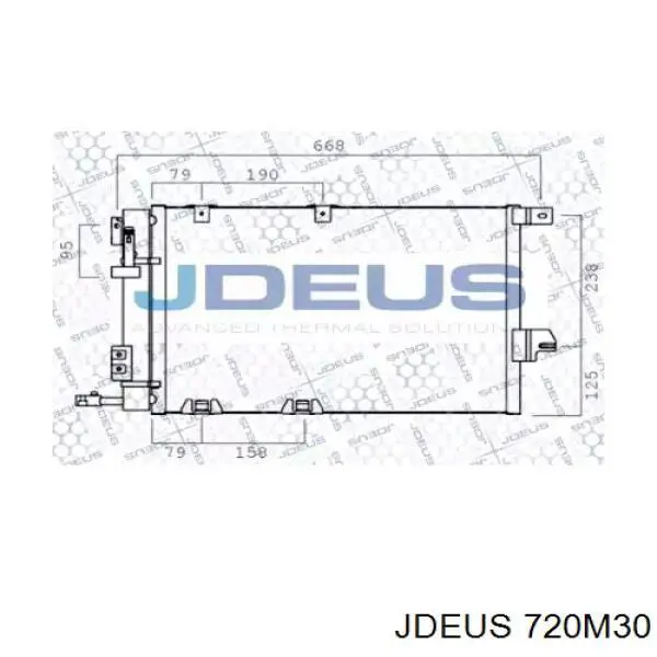 Радиатор кондиционера 720M30 Jdeus