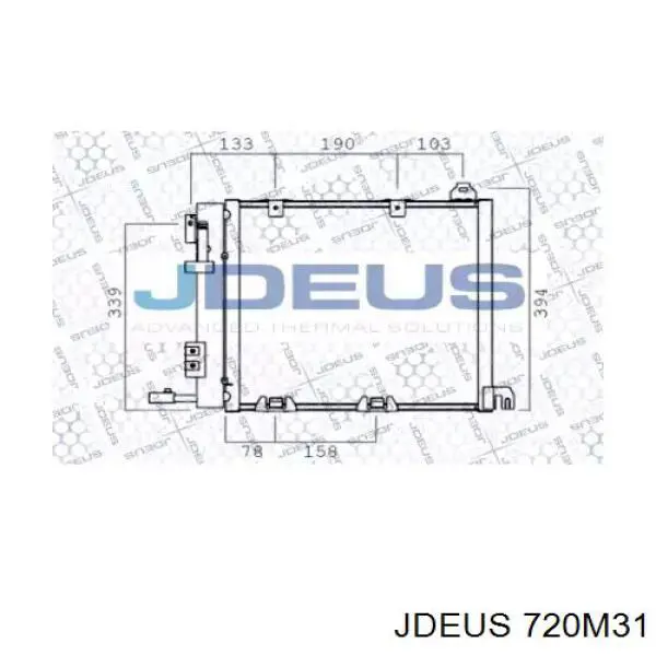 Радиатор кондиционера 720M31 Jdeus