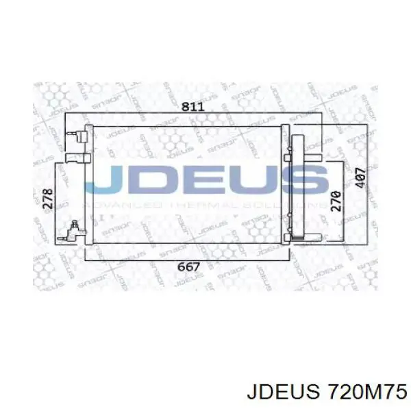 Радиатор кондиционера 720M75 Jdeus