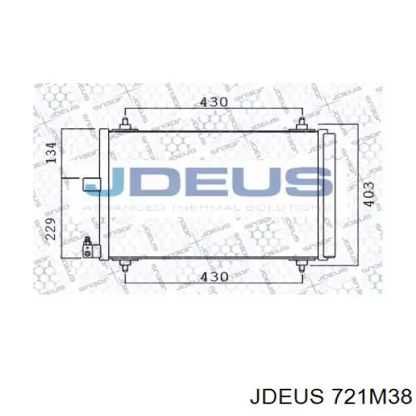Радиатор кондиционера 721M38 Jdeus