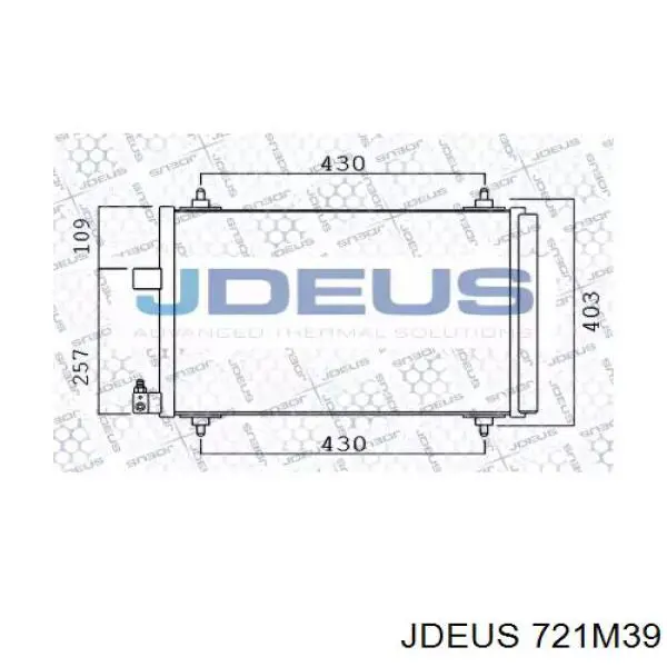 Радиатор кондиционера 721M39 Jdeus