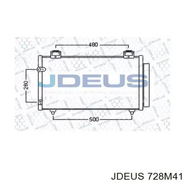 Радиатор кондиционера 728M41 Jdeus