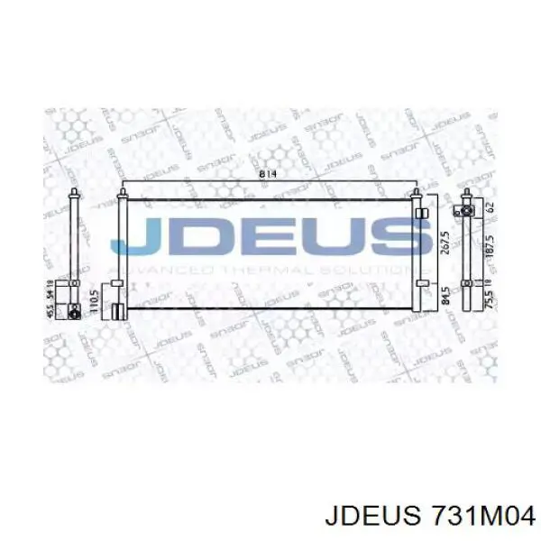 Радиатор кондиционера 731M04 Jdeus