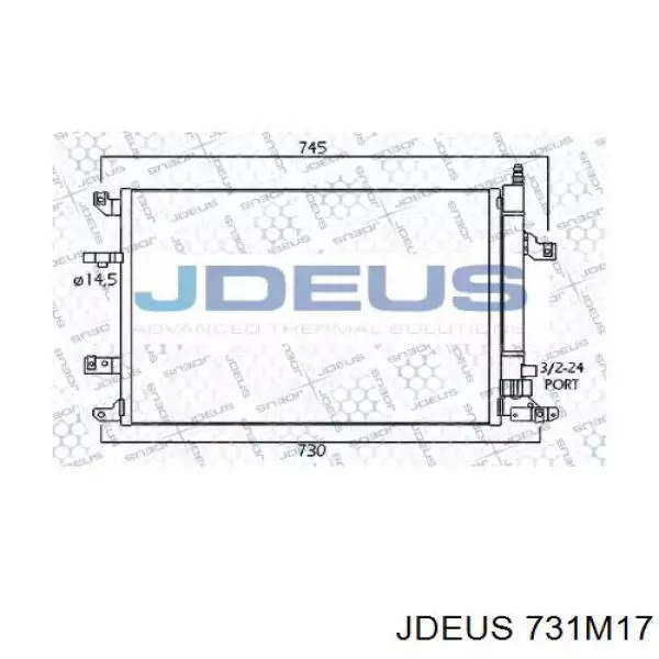 Радиатор кондиционера 731M17 Jdeus