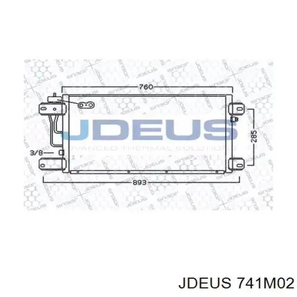 Радиатор кондиционера 741M02 Jdeus