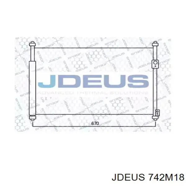 Радиатор кондиционера 742M18 Jdeus