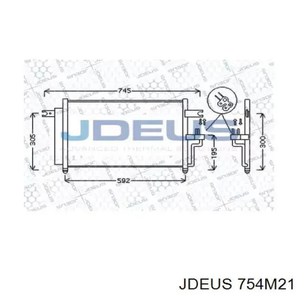 Радиатор кондиционера 754M21 Jdeus
