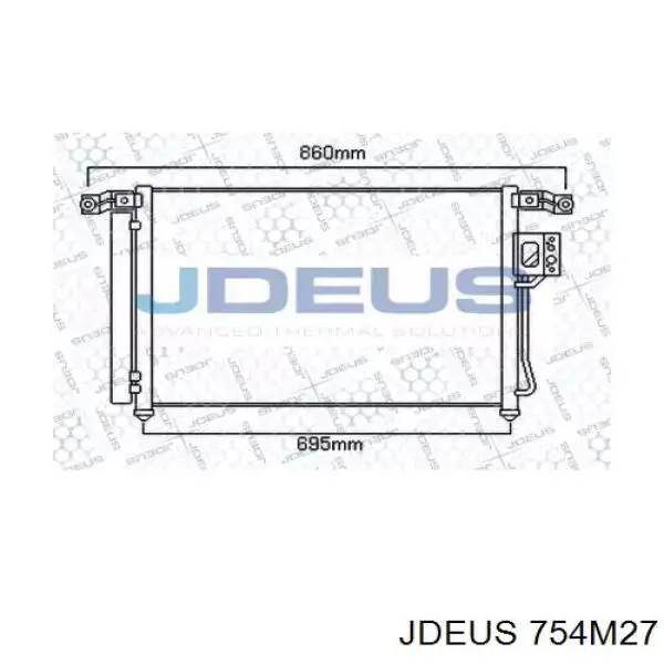 Радиатор кондиционера 754M27 Jdeus