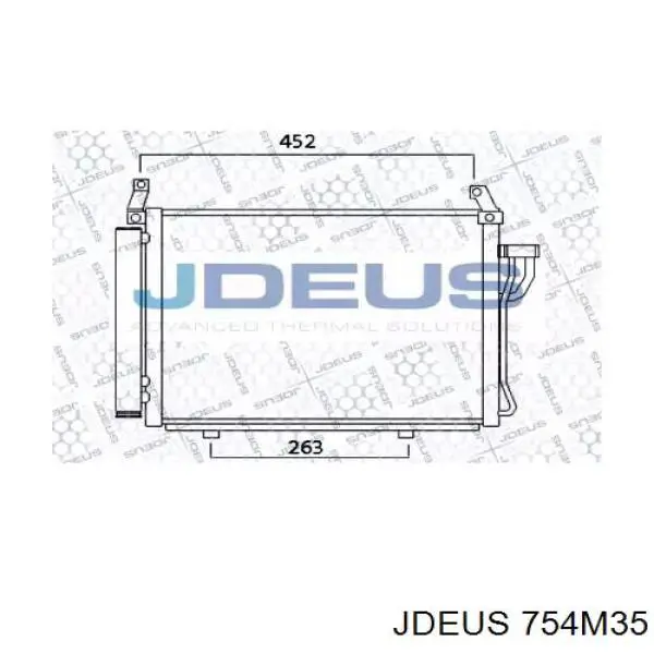 Радиатор кондиционера 754M35 Jdeus