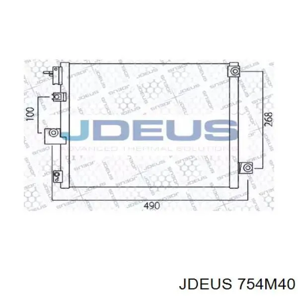 Радиатор кондиционера 754M40 Jdeus