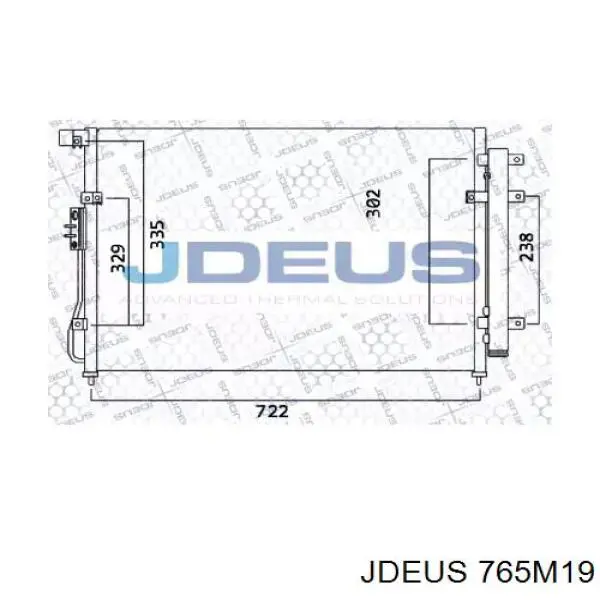 Радиатор кондиционера 765M19 Jdeus