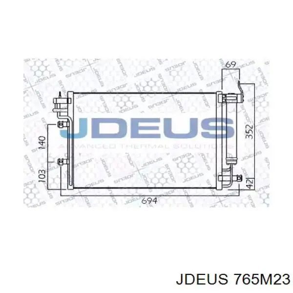 Радиатор кондиционера 765M23 Jdeus