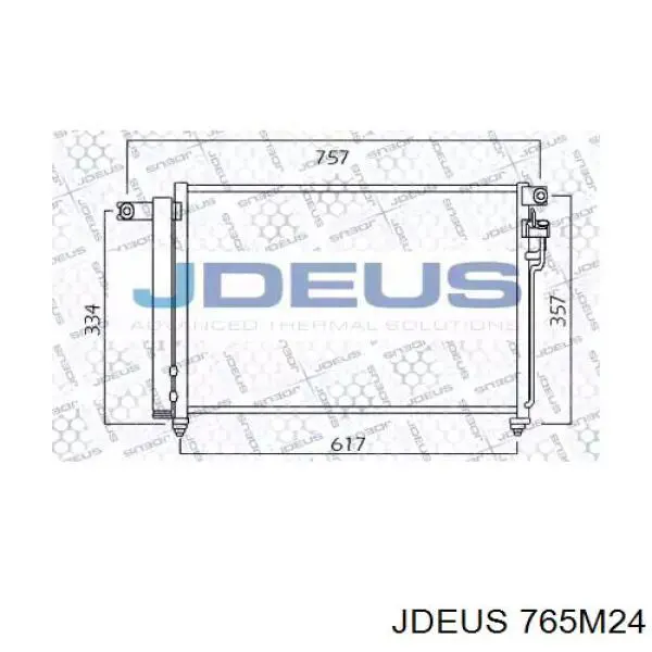 Радиатор кондиционера 765M24 Jdeus