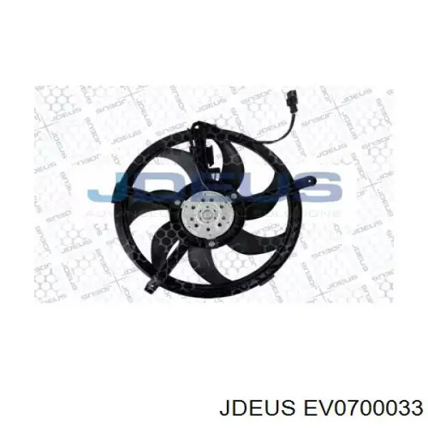 Диффузор вентилятора в сборе с мотором и крыльчаткой EV0700033 Jdeus