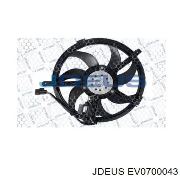 Диффузор вентилятора в сборе с мотором и крыльчаткой EV0700043 Jdeus