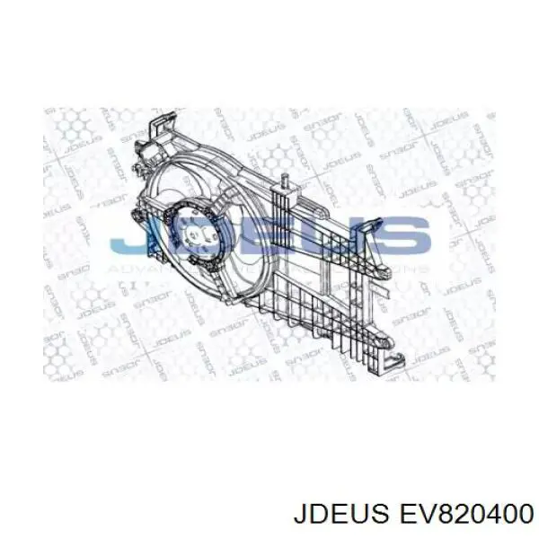 Диффузор вентилятора в сборе с мотором и крыльчаткой EV820400 Jdeus