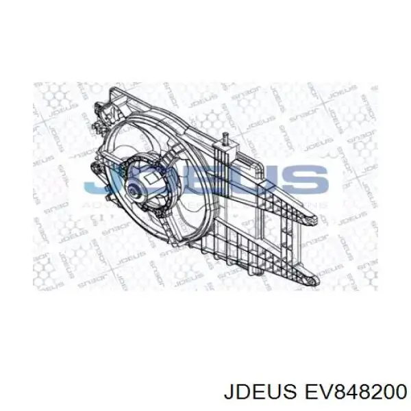 Диффузор вентилятора в сборе с мотором и крыльчаткой EV848200 Jdeus