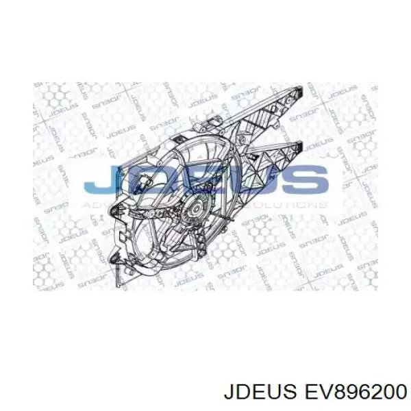 Диффузор вентилятора в сборе с мотором и крыльчаткой EV896200 Jdeus