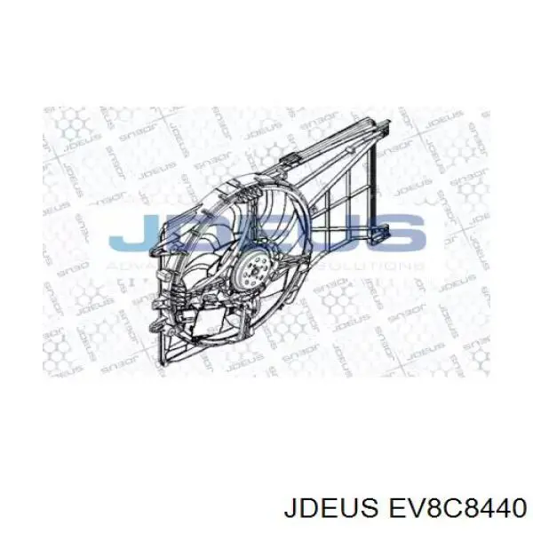 Difusor do radiador de esfriamento, montado com motor e roda de aletas para Opel Corsa (X15)