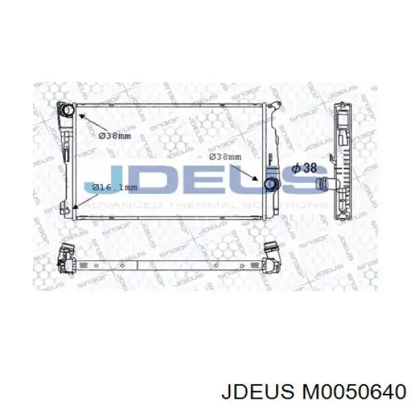 M0050640 Jdeus radiador de esfriamento de motor