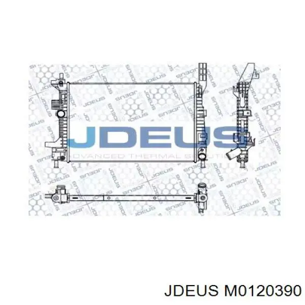 M0120390 Jdeus radiador de esfriamento de motor