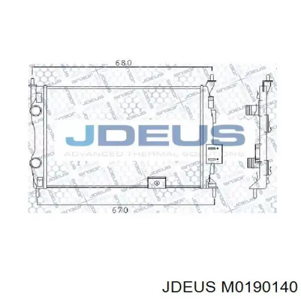 Радиатор M0190140 Jdeus