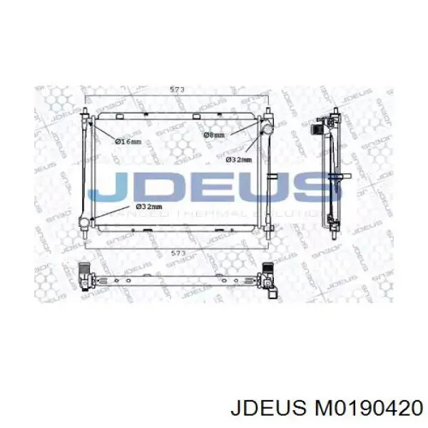 Радиатор M0190420 Jdeus