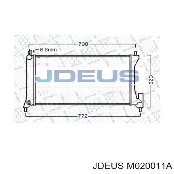 Радиатор M020011A Jdeus