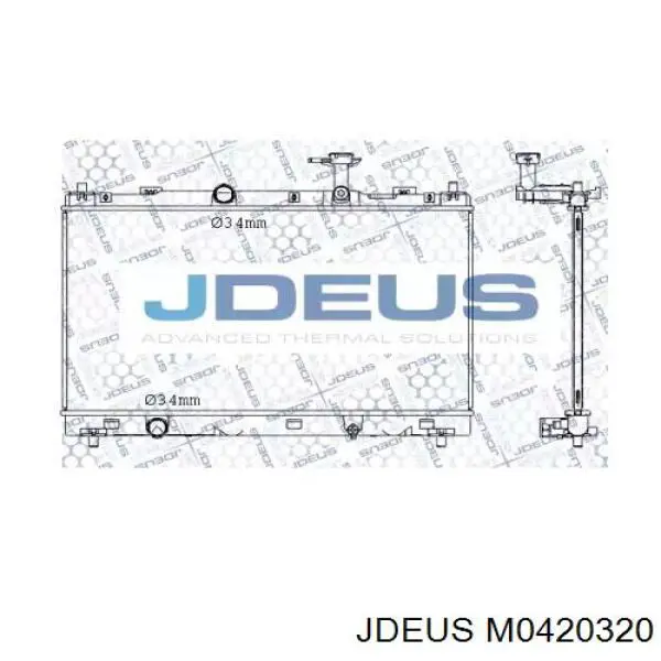 M0420320 Jdeus radiador de esfriamento de motor