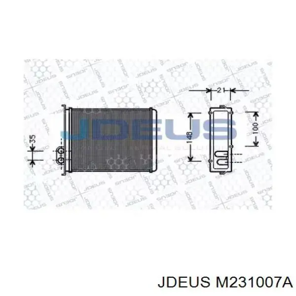 Радиатор печки M231007A Jdeus