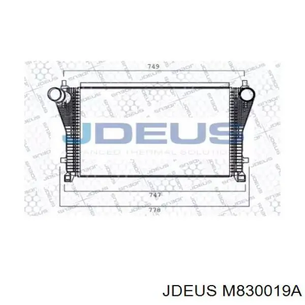M830019A Jdeus radiador de intercooler
