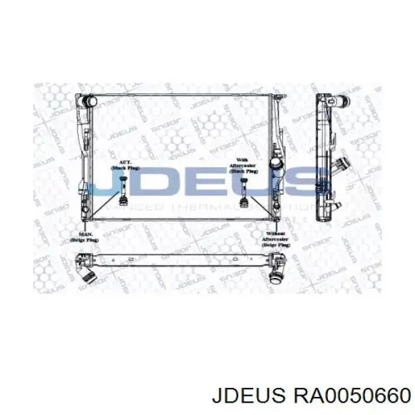 RA0050660 Jdeus radiador de esfriamento de motor