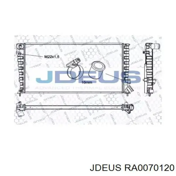 Радиатор RA0070120 Jdeus