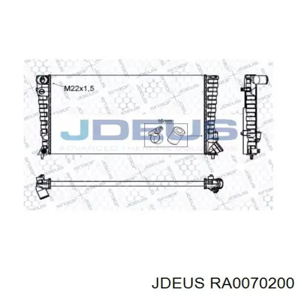 Радиатор RA0070200 Jdeus