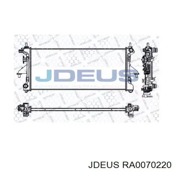 Радиатор RA0070220 Jdeus