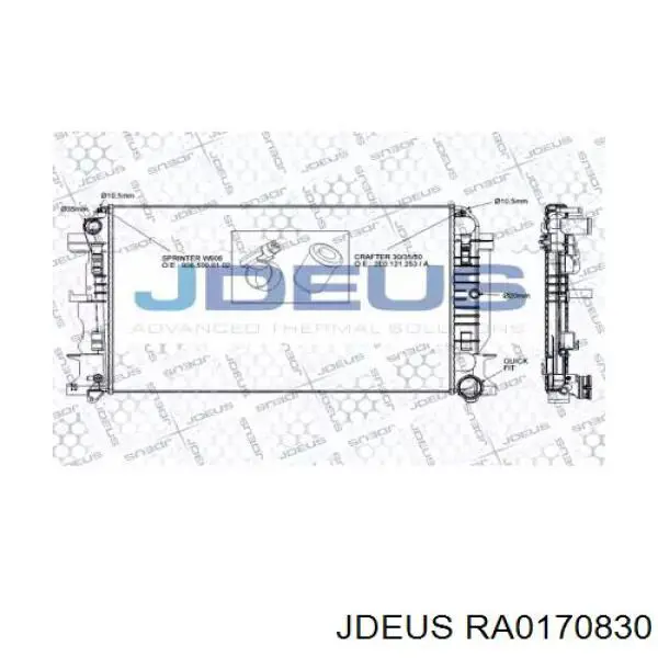 Радиатор RA0170830 Jdeus