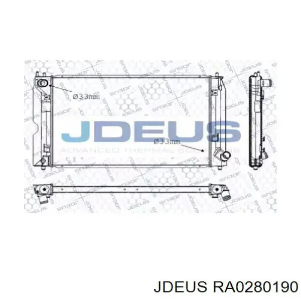 Радиатор RA0280190 Jdeus