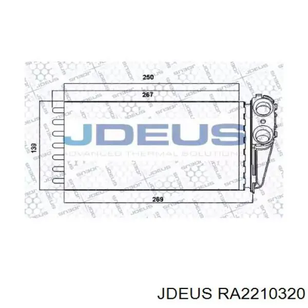 Радиатор печки RA2210320 Jdeus