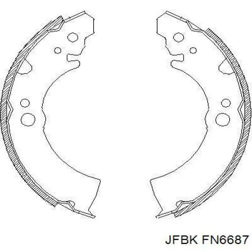 Задние барабанные колодки FN6687 Jfbk