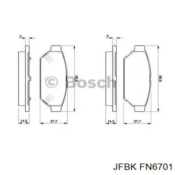 Купить FN6701 Jfbk Задние барабанные тормозные колодки