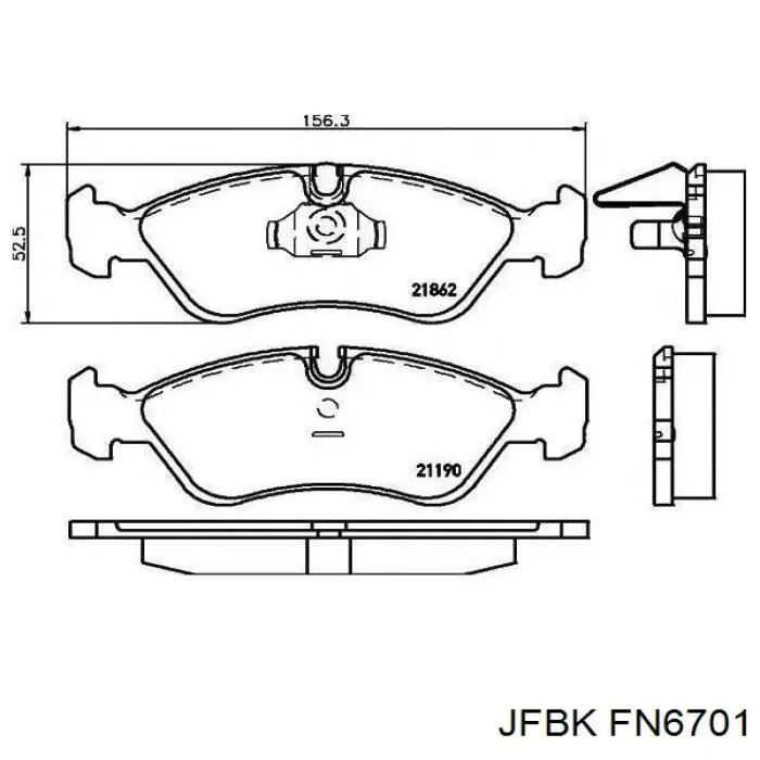 FN6701 Jfbk Барабанные тормозные колодки