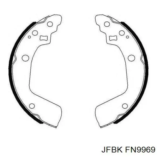 Задние барабанные колодки FN9969 Jfbk