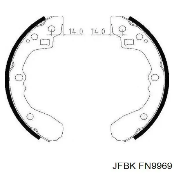 Задние барабанные колодки FN9969 Jfbk