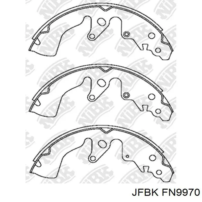 Задние барабанные колодки FN9970 Jfbk