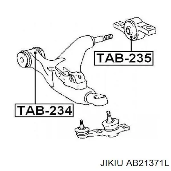 Сайлентблок передней подвески Jikiu AB21371L цена, от 36.02 USD
