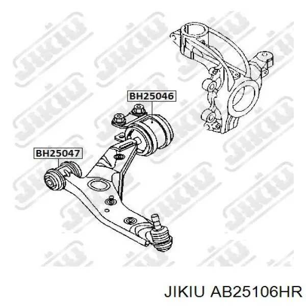 Купить AB25106HR Jikiu Сайлентблок нижний передней подвески