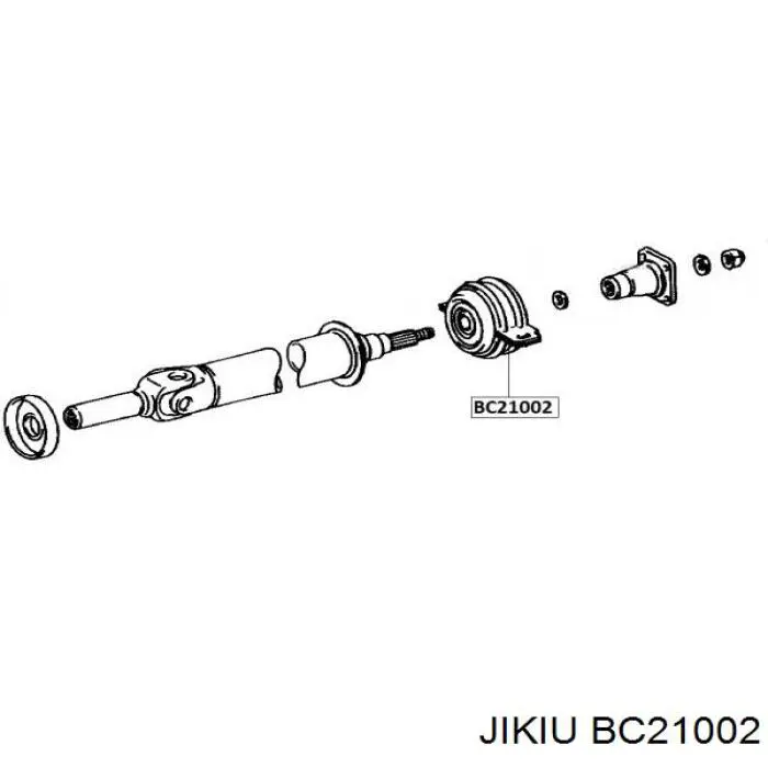 Подвесной подшипник карданного вала BC21002 Jikiu